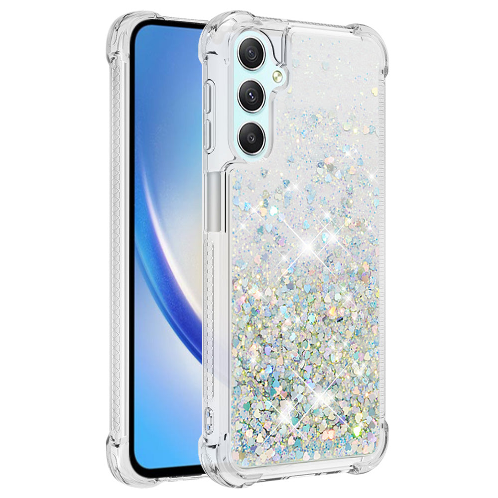 YB Quicksand Series-1 Glitter TPU Phone Case for Samsung Galaxy A25 5G A24 4G Liquid Floating Waterfall Cover YB Quicksand Series-1 Glitter TPU Phone Case for Samsung Galaxy A25 5G A24 4G Liquid Floating Waterfall Cover